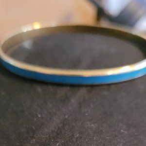 Turquoise and Gold Bangle Bracelet